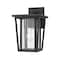 Z-Lite Seoul 1 Light Outdoor Wall Sconce, Black & Clear 571S-BK - alternate 4